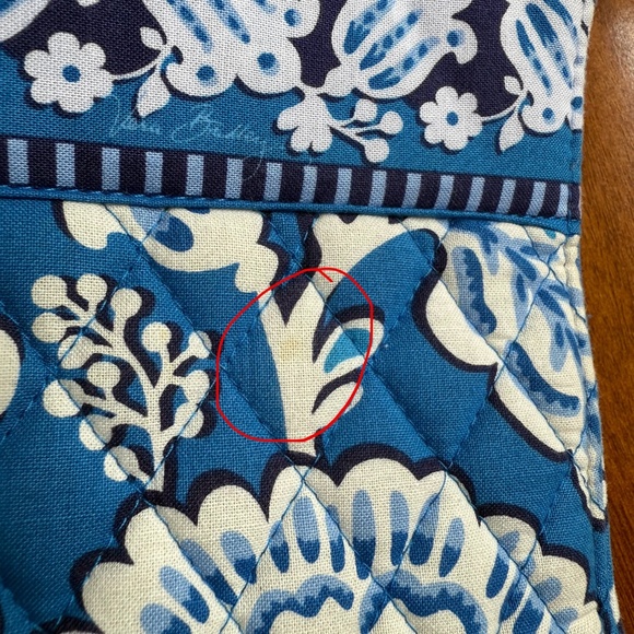 Vera Bradley Blue Lagoon Quilted Tech Organizer Travel Electronic Accessory Bag. - Picture 6 of 9